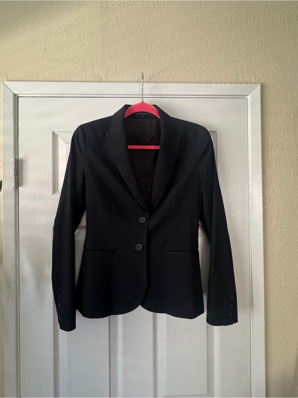 Theory Classic Black Women's Blazer Jacket, Size 0